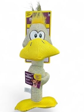 Multipet Knotted Duck Dog Toy | Squeaky Tug Toy| Yellow Or Green